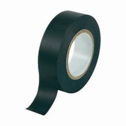 Black PVC Adhesive Tape 19mmx20m (x10 Rolls)
