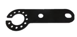 Black Single Socket Mounting Plate H/D 3mm Thick