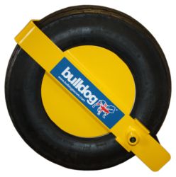 Bulldog TC150 Trailclamp | Compact, portable wheel clamp for small trailers with tyres 16.5 x 6.5 - 8.  NOT Suitable for alloy wheels


